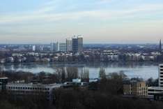 Aussicht von der Baustelle am Radisson SAS Hamburg Foto: Ralf Beier